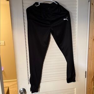 Kids Puma Black Athletic Pants
